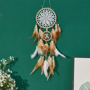 Dream Catcher Wall Hanging‎ Decor Boho Feather Ornament Handmade